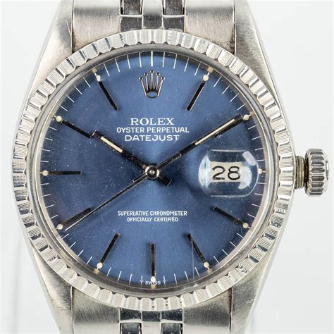 Rolex met een Blauwe wijzerplaat 